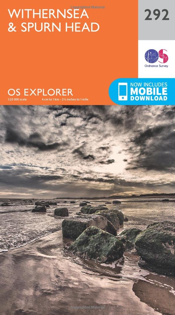 Withernsea & Spurn Head Map | Hedon & Mappleton | Ordnance Survey | OS Explorer Map 292 | England | Walks | Hiking | Maps | Adventure