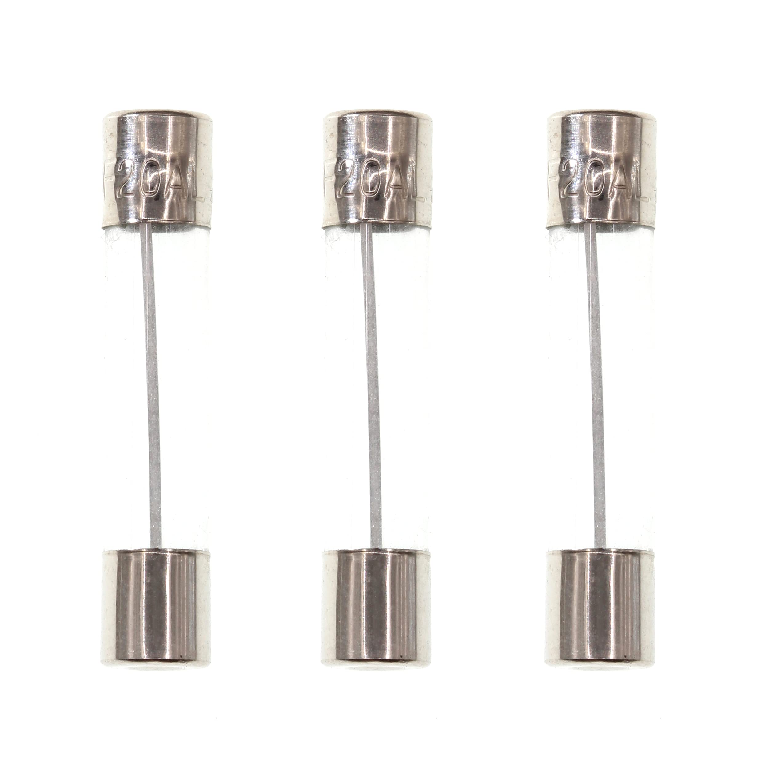 HUABAN 25 Pieces F20AL250V 20A 20 Amp 250V 6 * 30mm Fast-Blow Glass Fuse