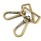 VersaKits 10 Pcs D Ring Swivel Lobster Claw Clasps Push Gate Snap Hooks Trigger Clips for Purse Keychain Strap Making