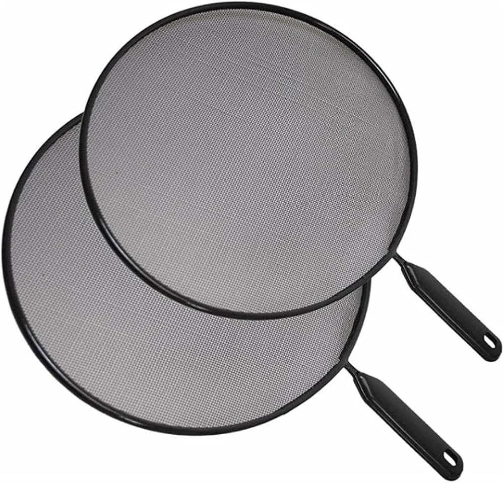 TIJAR Splatter Screen 2pc Set 28cm 24cm Splash Guard Lid Knob Replacement