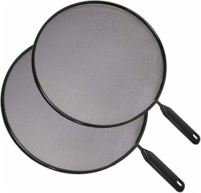 TIJAR Splatter Screen 2pc Set 28cm 24cm Splash Guard Lid Knob Replacement