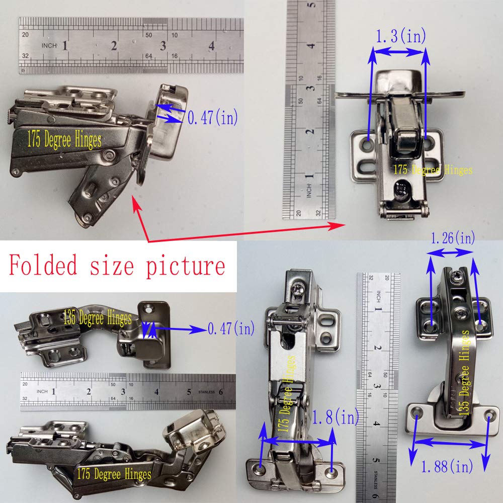 Full Coverage 135 Degree 175 Degree Linkage Door Hinge Combination。 90