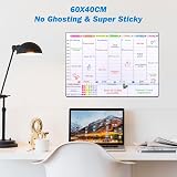 POPRUN Weekly Planner Whiteboard Calendar 60x40cm Self-Adhesive view 6