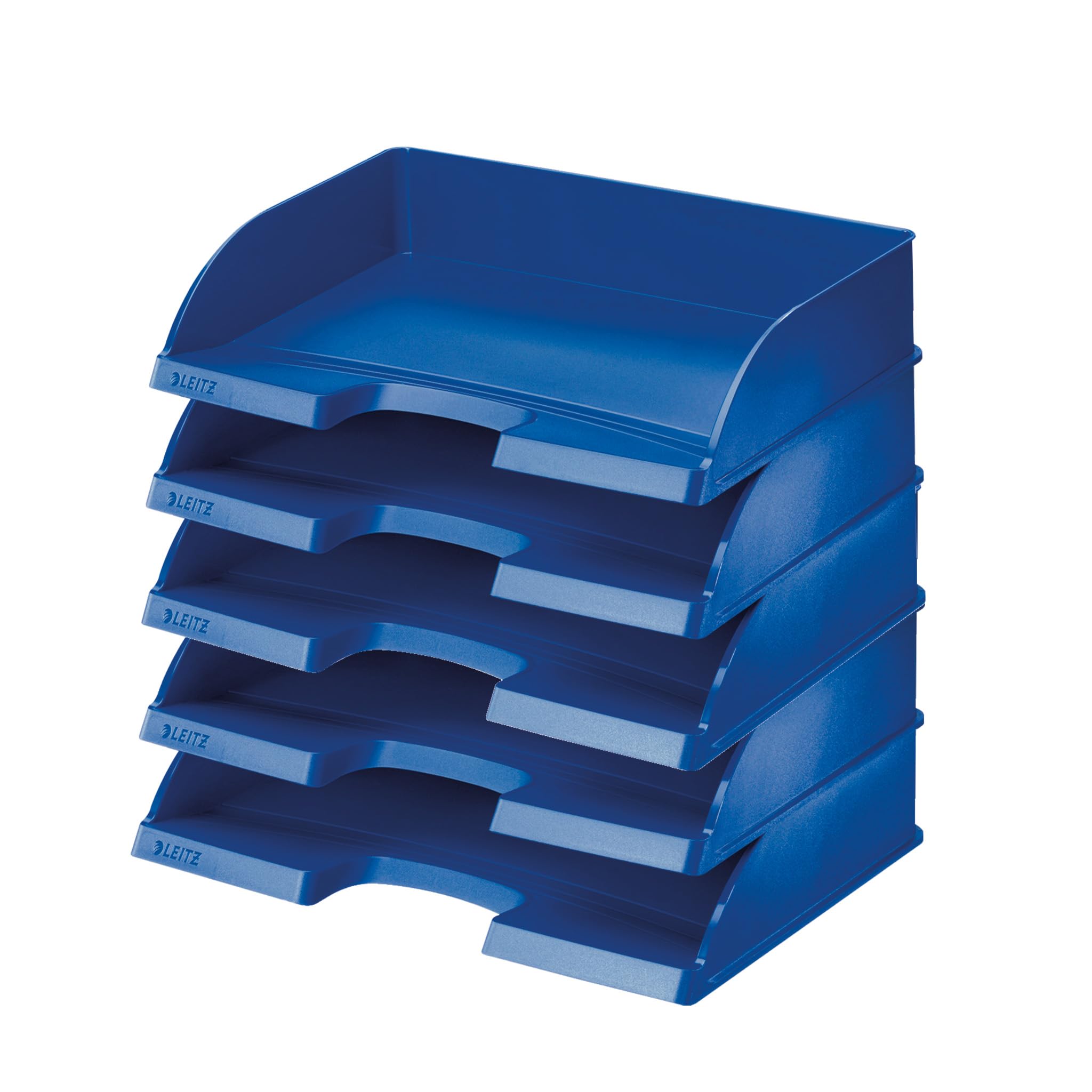 LLeitz 52180035 Letter Tray A4 Landscape Format Pack of 5 Blue Plus Series