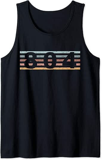 Amazon 804 Area Code Retro Virginia Richmond Tank Top Clothing