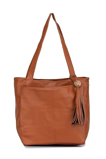 Vogue Street PU Shoulder Bag For Women/Girls - Tan