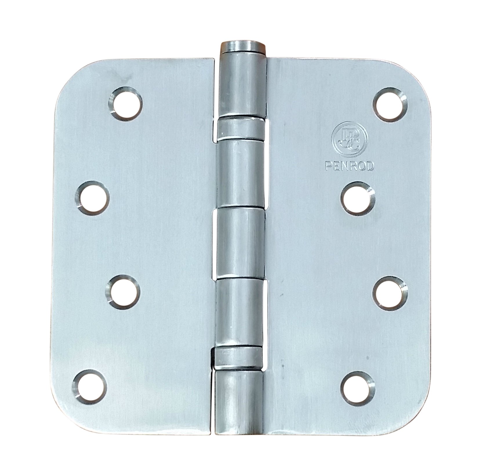 Stainless Steel Ball Bearing Penrod Door Hinges - 4" inch with 5/8" inch Radius - Riveted Non-Removable Pin - 3 Pack