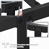 Yaheetech 5ft King Bed Frame Vintage Iron Platform Bed with High Headboard and view 5