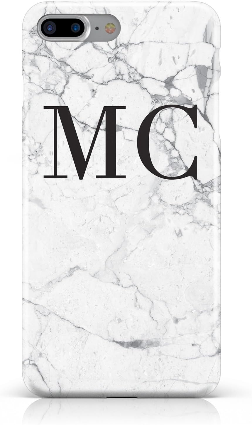 PERSONALISED MARBLE INITIALS MOBILE PHONE CASE COVER FOR APPLE IPHONE 7 PLUS