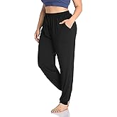ZERDOCEAN Women's Plus Size Casual Lounge Yoga Pants Comfy Relaxed Joggers Pants Drawstring with Pockets