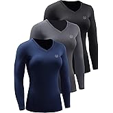 NELEUS Women's 3 Pack Compression Shirts Long Sleeve Yoga Athletic Running T Shirt