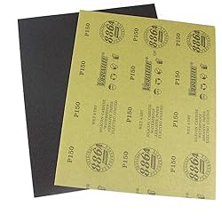 Sandpaper Sheets, 150 Grit Dry Wet Sand Paper, 9 x