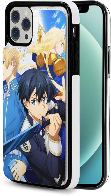 Amazon ソードアート オンライン アリシゼーション Sword Art Online キリト アスナ アリス ユージオ かわいい Iphone 12 12 Pro 12 Mini 12 Pro ケース用レザー電話ケース 用クレジットカードスロット付き電気めっきpuレザーウォレットケース Ip12pro Max 6 7 Case