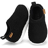 Toddler Kids Slippers Boys Girls Indoor House Shoes Non-Slip Fuzzy Warm Woolen Bedroom Baby Slip On Slipper Cozy Lightweight Walking Shoes for Home Outdoor Winter Unisex