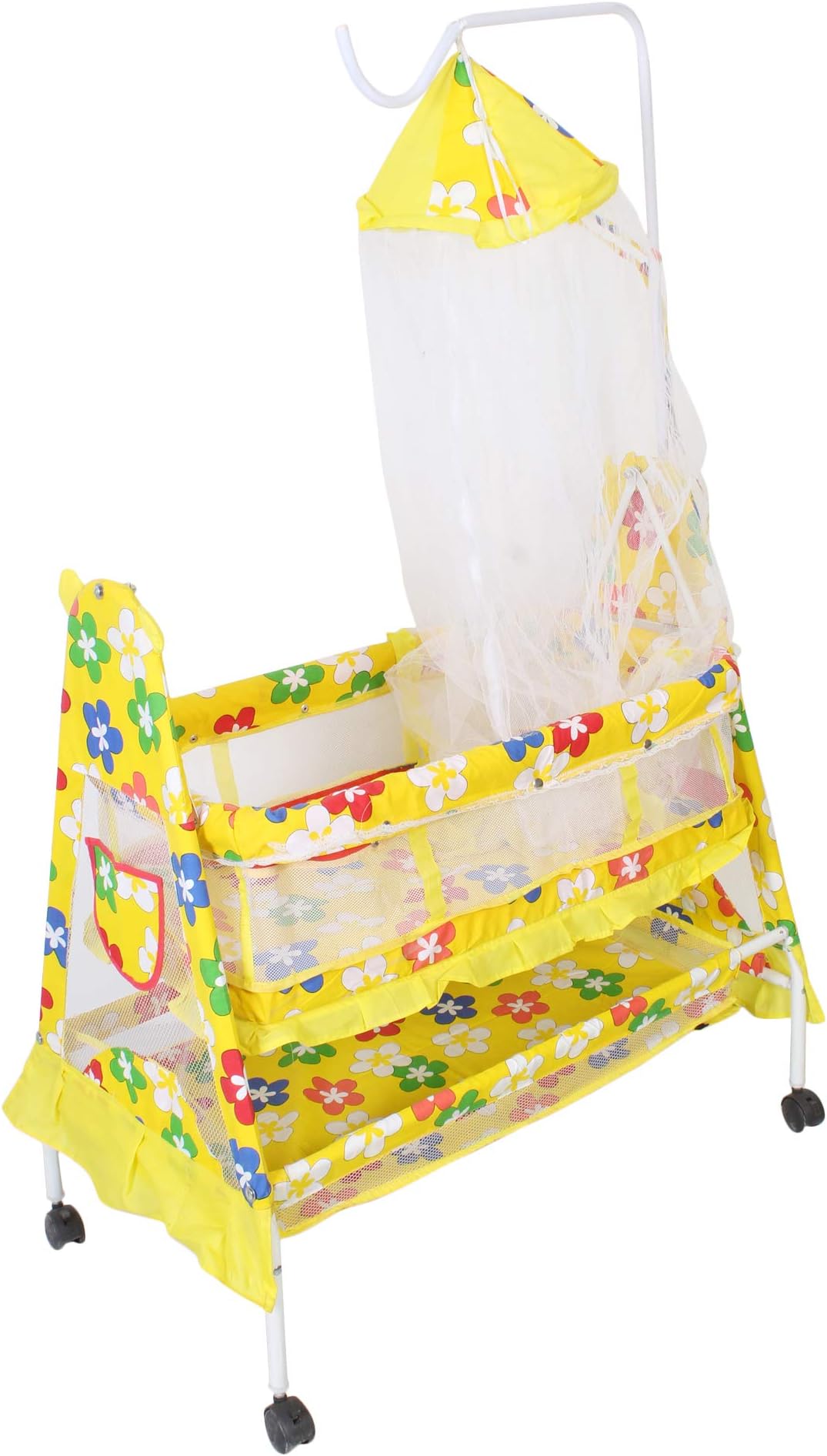 ZOSHOMI Baby's Kick and Play Crib Cum Palna/Bedding Set with Mosquito Net Made in India