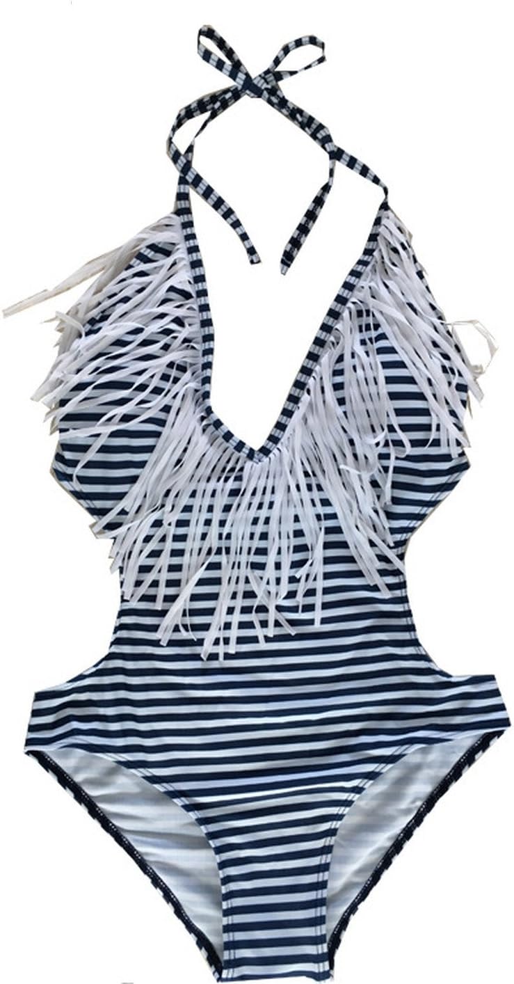 2018th New Fringe Women's Swimsuit Adding Fertilizer to Increase Ms. Digital Print Siamese Swimsuit