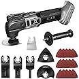 Cordless Oscillating Tool for Dewalt20v Battery, Brushless-Motor Tool with Auxiliary Handle, Oscillating Multi-Tool for Scraping, Sanding,Cutting Wood(Battery Not Included)