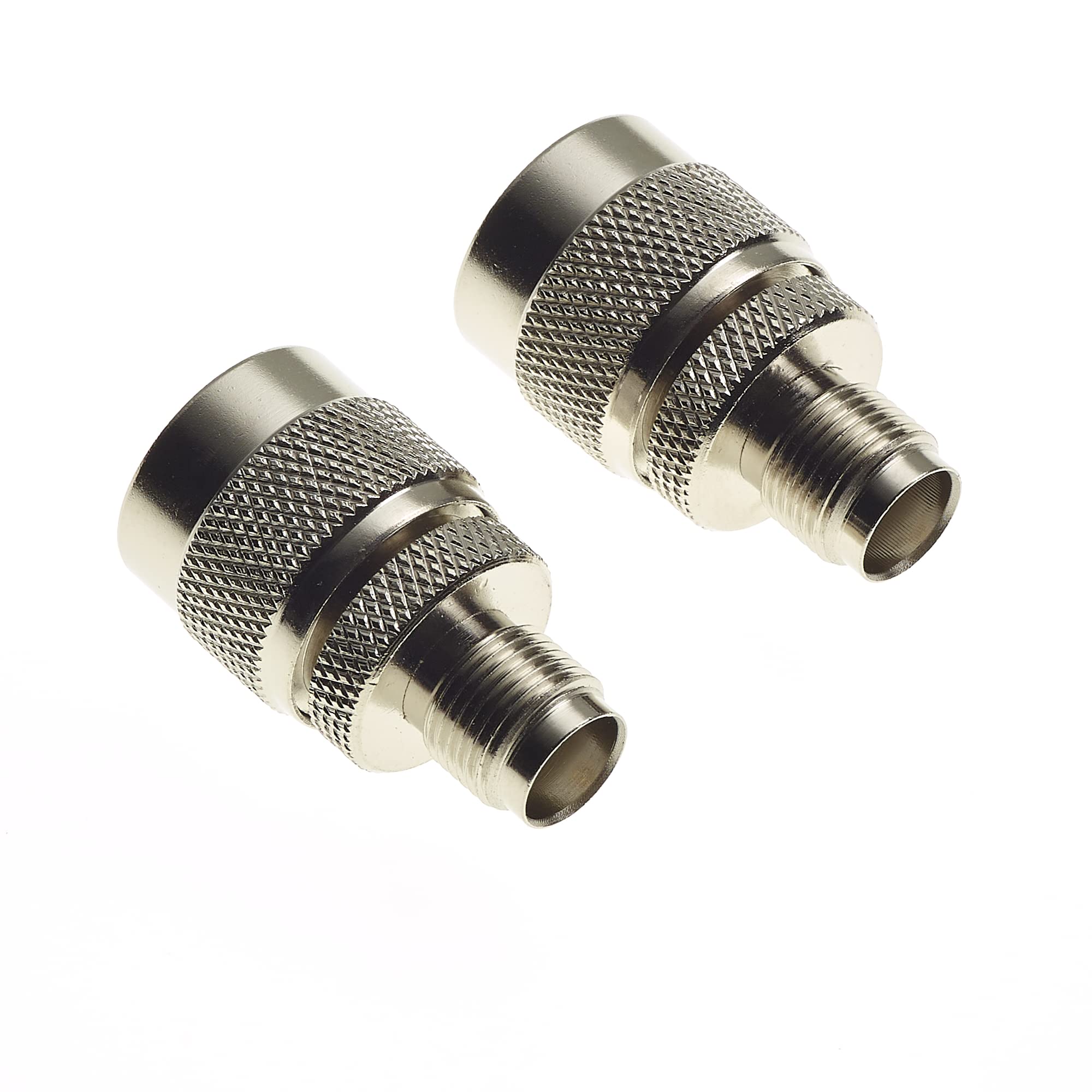 N Type Plug To TNC Socket Adaptor - Male To Female Bulkhead Network Analyzer Booster N-Type Cable Connector, Low Loss Signal Testing - Pack Of 2