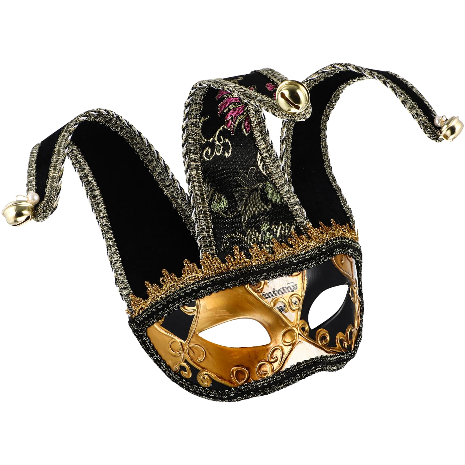 Photo 1 of FOMIYES Masquerade Party Mask: Halloween Carnival- Lace Style - Fancy Dress Ball Dress Up Black Gold Mask for Women and Man