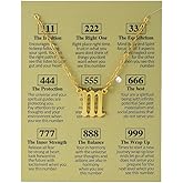 COLORFUL BLING Dainty Gold Silver Plated Old English Number Choker Necklace Numerology Jewelry for Women 111 222 333 444 555 666 777 888 999 Necklace Gifts