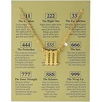 COLORFUL BLING Angel Number Necklace 111 222 333 444 555 666 777 888 999 Necklace with Cubic Zircon Lucky Number Pendant Chok