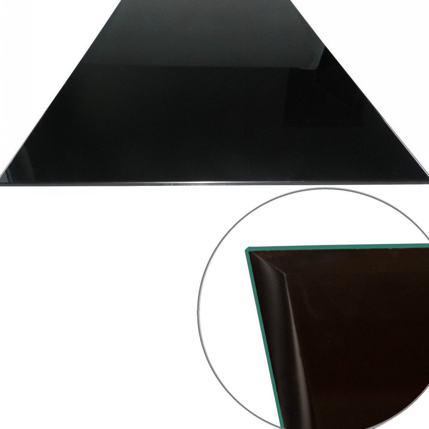 Euro Tische Glas Wandregal 50x17.8cm Badregal, Glas Regal für Badezimmer, Duschregal mit 6mm ESG