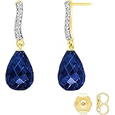 Galaxy Gold GG 14k Solid Gold Earring with Diamonds and Sapphires