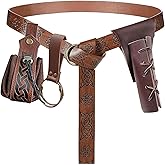 4PCS Medieval Leather Sword Frog Dagger Holder Belt Rapier Scabbard Viking Knight Renaissance Belt Pouch Halloween Costume