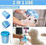 Tinioey Dog Paw Cleaner Muddy Paws Washer with 3 Towels Small/Medium view 6