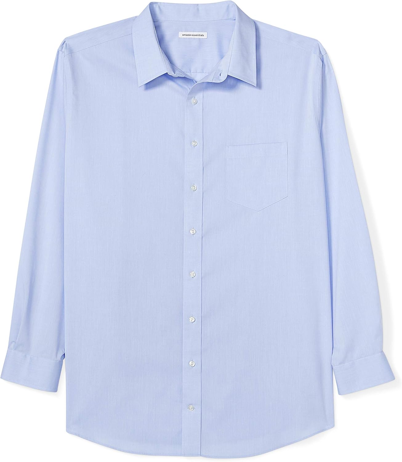  Essentials Men's Big & Tall Wrinkle-Resistant Long-Sleeve Solid Dress Shirt fit by DXL: Clothing
