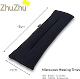 Zhu-Zhu Unscented Body Wrap Wheat Bags Microwavable Navy Fleece Heat Pad view 6