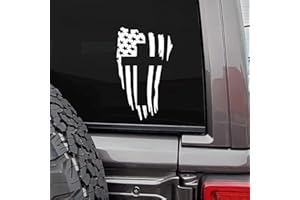 MAZ DISTRIBUTIONS American Flag and Christian Cross Decal Sticker | Cars Trucks Vans SUVs Windows Walls Cups Laptops | White | MAZ-415