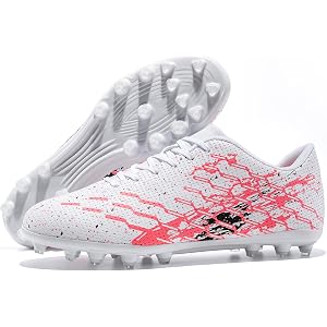 CZRE Kids Lightweight Soccer Cleats Football Training Shoes | Lightweight boys girls soccer cleats for grass turf indoor outd