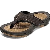 KUBUA Men's Beach Flip-Flops Water Sandals Outdoor Athletic Thong Sandal Slippers