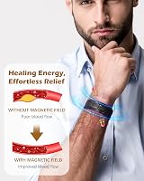 Jeracol Copper Magnetic Bracelet for Men 57 Magnets Adjustable Gift Box view 5