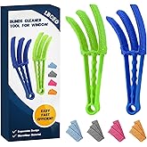 Window Blind Cleaner Duster Brush - 2 Pack with 6 Reusable Microfiber Sleeves for Venetian Blinds, Shutters, Air Conditioner 