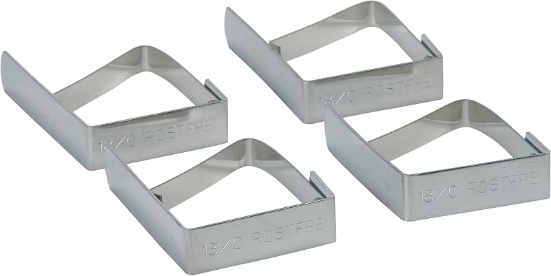 KitchenCraft Stainless Steel Tablecloth Clips Set of 4 5 x 4 cm