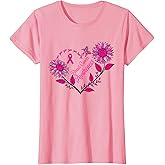 Sunflower Breast Cancer Shirts Pink RibbonMen Women T-Shirt