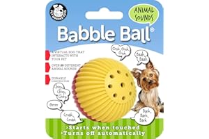 Pet Qwerks Animal Sounds Babble Ball - Chew Dog Toy - Small