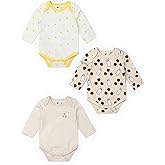 monica + andy Long Sleeve Jack & Jill Bodysuit, Organic Baby Clothes for Girls & Boys, For Preemie, Newborn & Infant