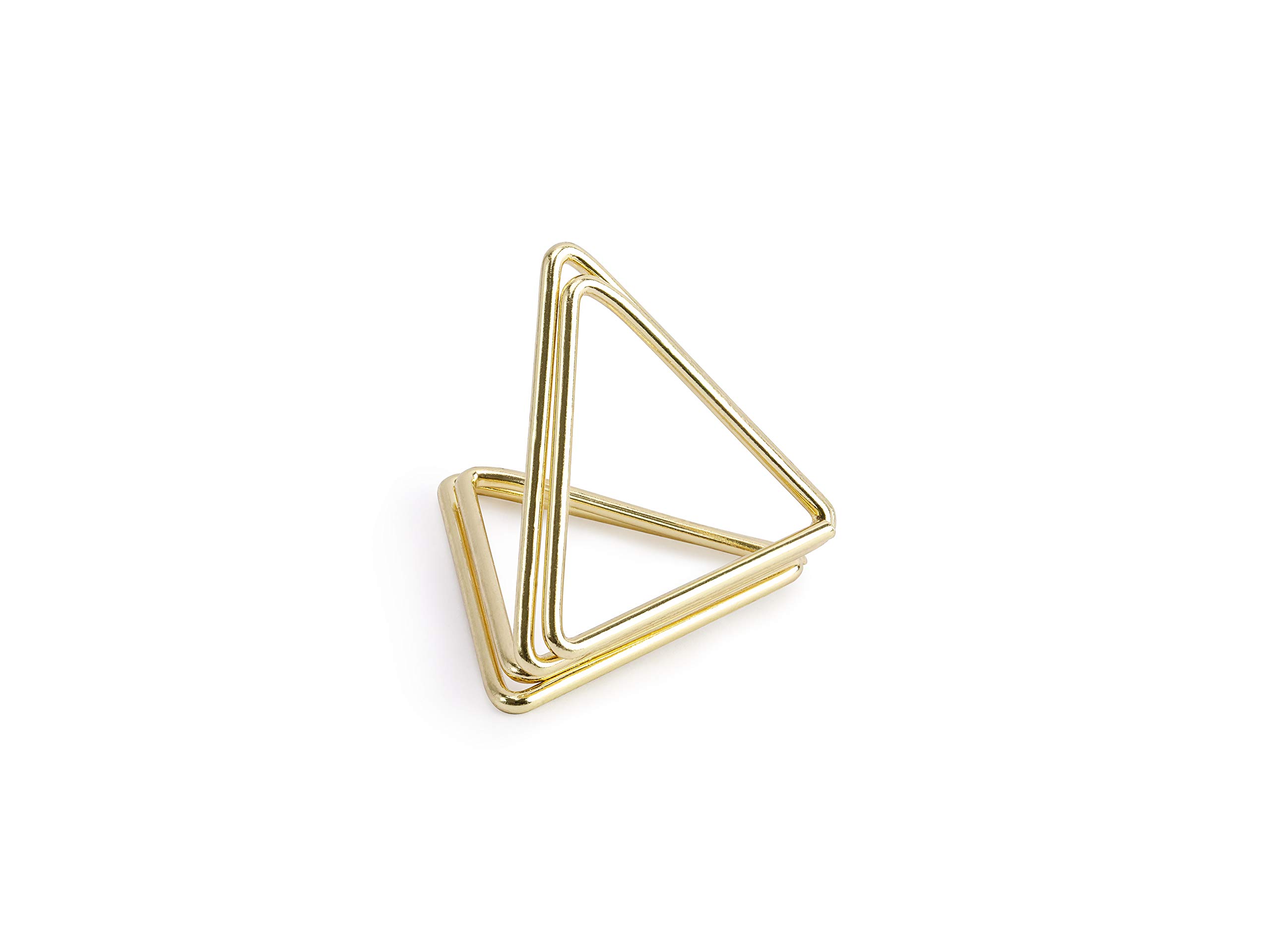 PartyDeco Card Holder Seat - Pack of 10 Triangle Gold - Wedding Place Card Holder, Memo Holder for Event, Wedding, Birthday, Restaurants, Decoration
