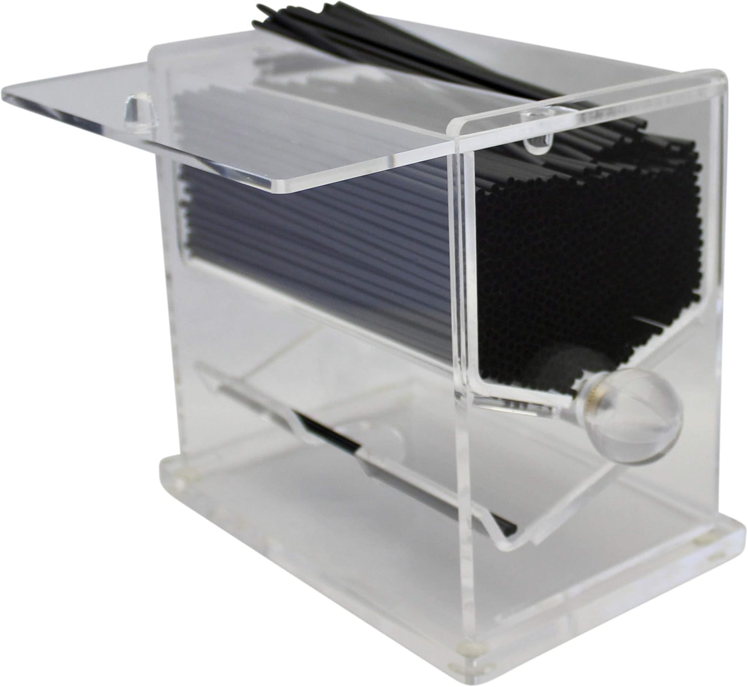 Coffee Acrylic Stirrer Straws Unwrapped 1,000 With Bundle Dispenser