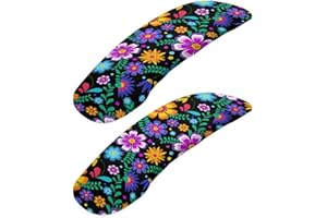 Wanzuoeng Boho Floral Print Chair Arms Protector Flowers Print Office Seat Hand Rest Protector with Elastic Edge, Stretchable Skin Friendly Computer Chair Desk Chair Arms Covers, 2 Pack