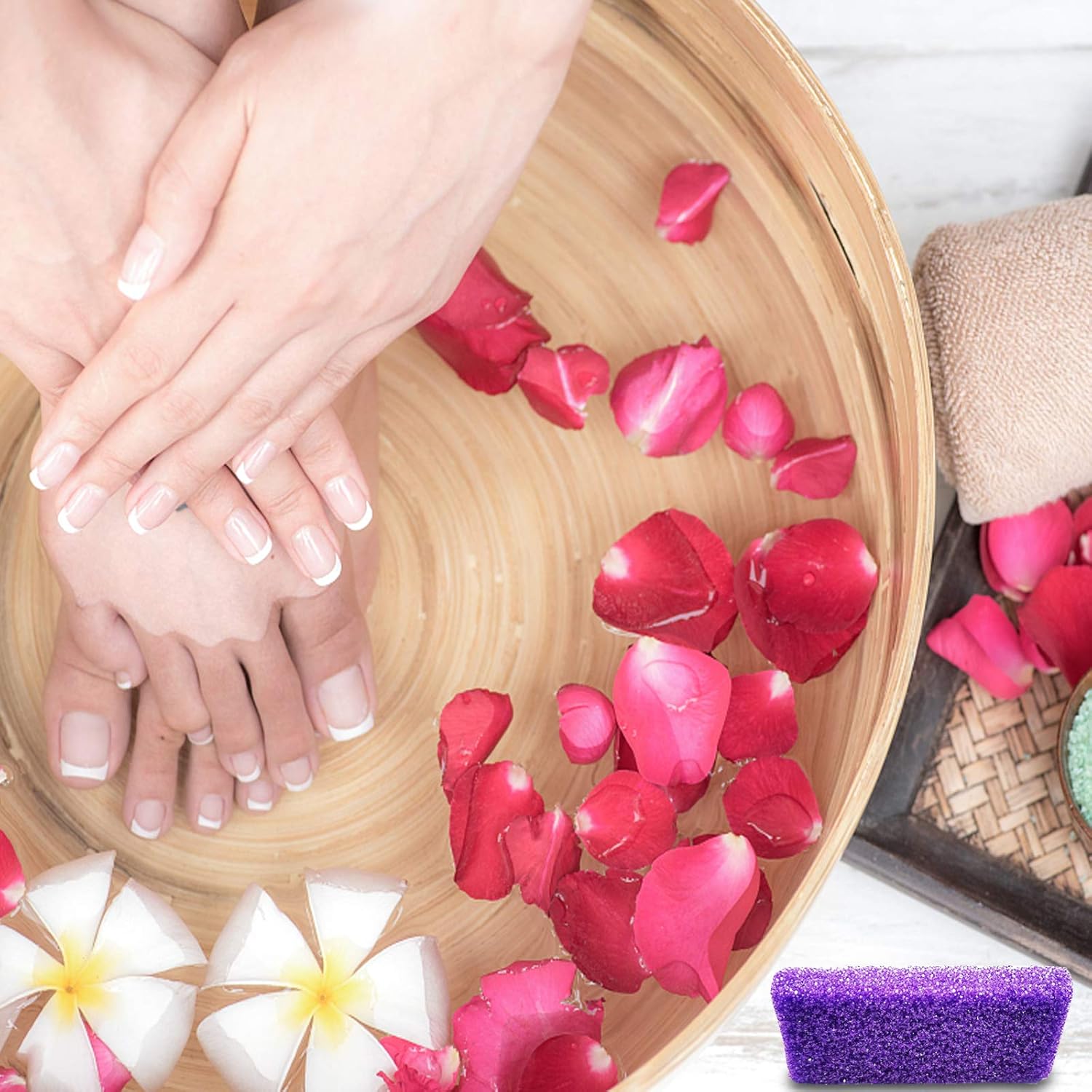 40 Pcs Pumice Stone For Feet Foot Scrubber Sponge For Feet Care and Callus Remover Mini Disposable Pumice Pads For Dead Skin Remover Purper.: Beauty