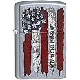 Zippo Custom Lighter: United States Flag, Americana - Street Chrome 78480