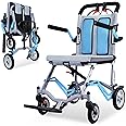 Tripaide Compact Lightweight Foldable Wheelchair for Adults 16.5 inch Seat, Folding Transport Travel Wheelchair Portable Support 220lbs