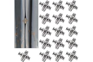 Yteseery 16 Pairs Magnetic Curtain Clips, Curtain Weights Magnets for Thin Drapery, Curtain Magnets Closure Prevent Light Leaking, Double Sided Magnetic wtih Strong Heavy Magnets