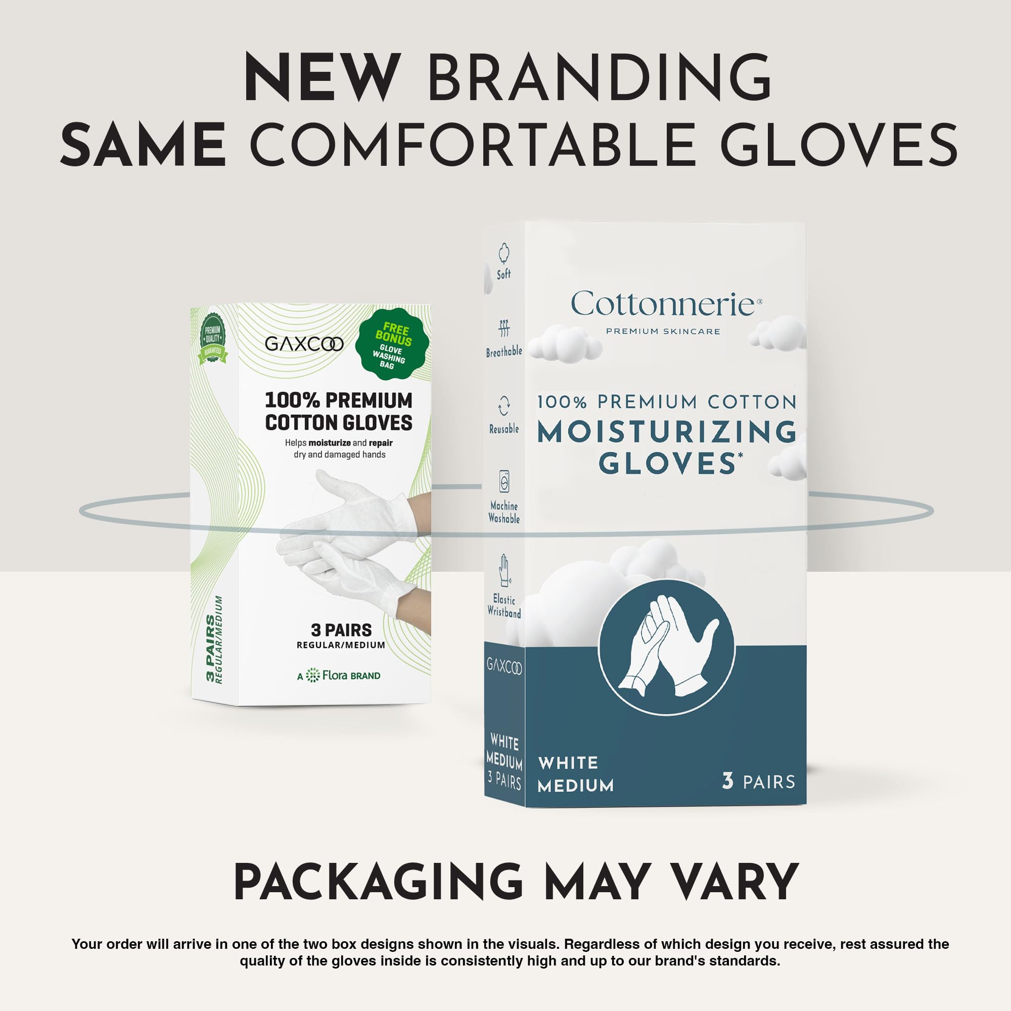 Cotton Gloves for Dry Hands Sleeping, Moisturizing Gloves Overnight, Hand Moisturizer Gloves, Moisture Gloves for Dry Hands Overnight, Sleeping Gloves, Eczema Gloves, Medium 3 Pair