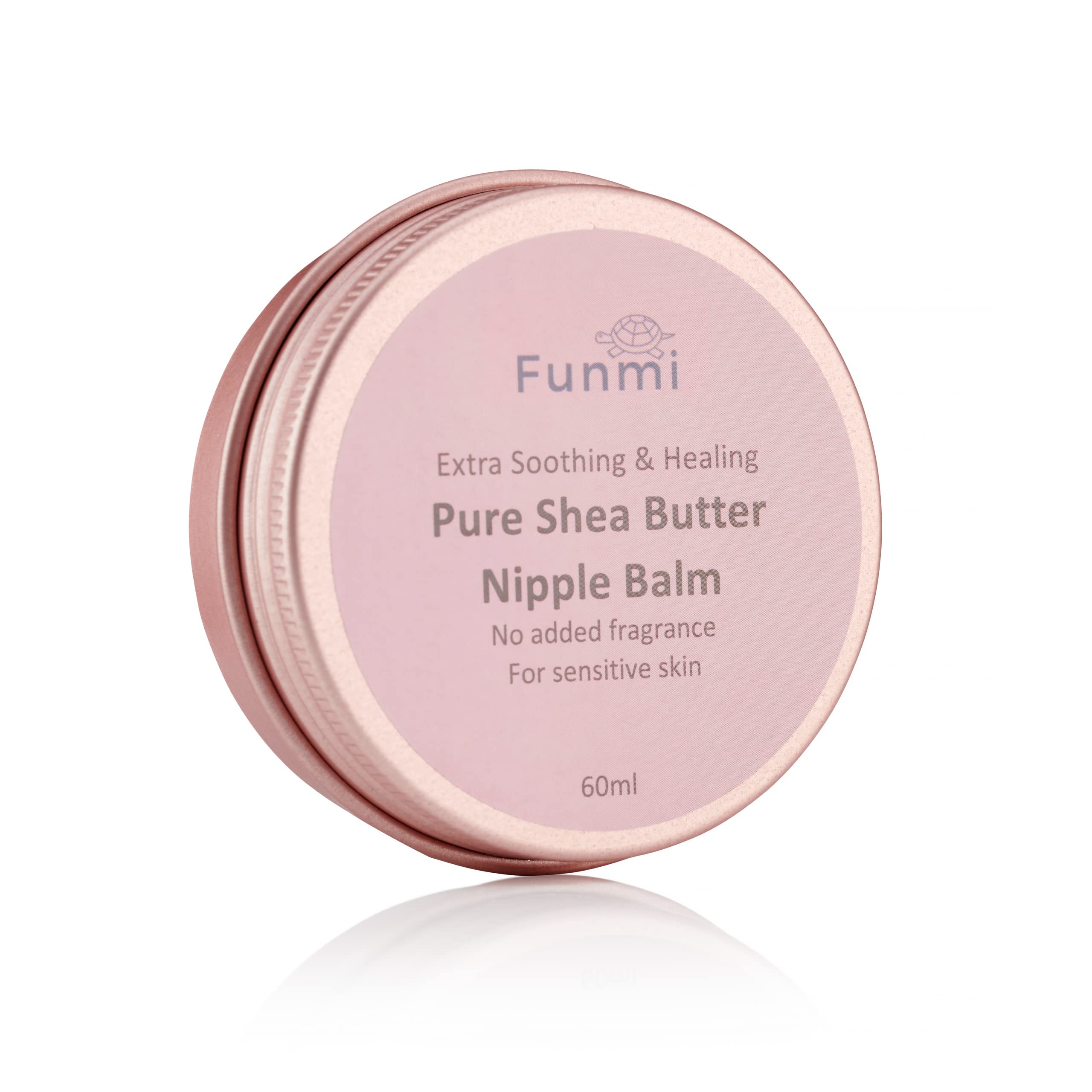 Funmi Pure Shea Butter Nipple Balm - Nipple Cream Quick Relief for Sore Nipples and Dry Skin - Shea Butter - 100% Pure and Natural Nipple Cream Breastfeeding - 60ml