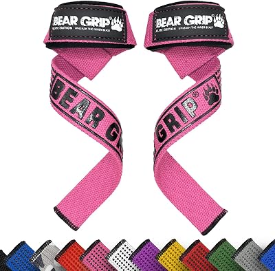 Bear Grip Straps Premium Neoprene Padded Heavy Duty 21in Weight Lifting Straps